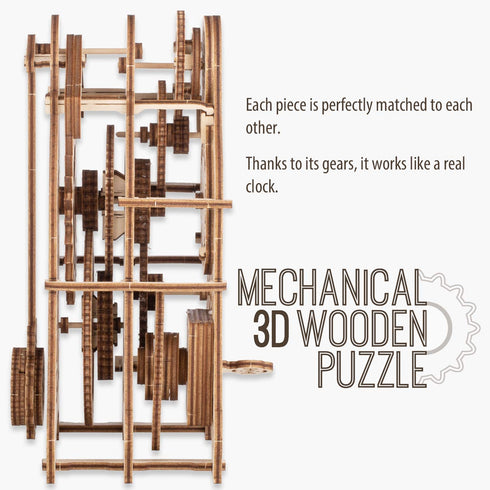 3D Wooden Puzzle, Magic Clock, DIY Model Kit